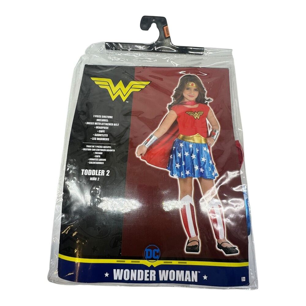 DC Comics Wonder Woman Toddler 2 Halloween Costume Pretend Play Outfit‎ NWT